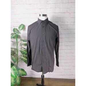 SALE APT 9 Mens Striped Button-Down Shirt L 100% Cotton
